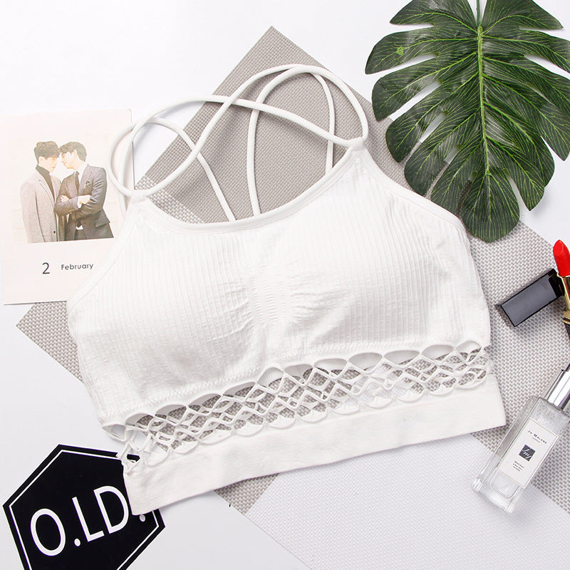 Seamless seamless backless strap tube top