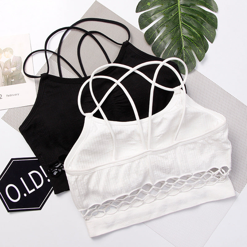 Seamless seamless backless strap tube top