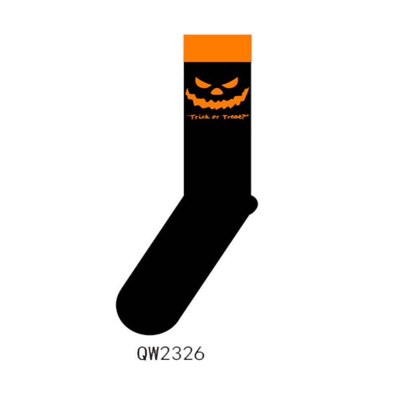 Halloween Cotton Socks Man And Woman Cartoon Tube Socks